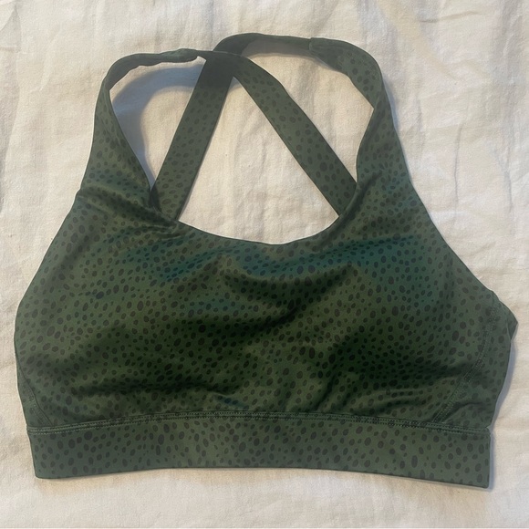 Zyia Spotted Pine Green and Black Bra Sz M - Picture 4 of 7